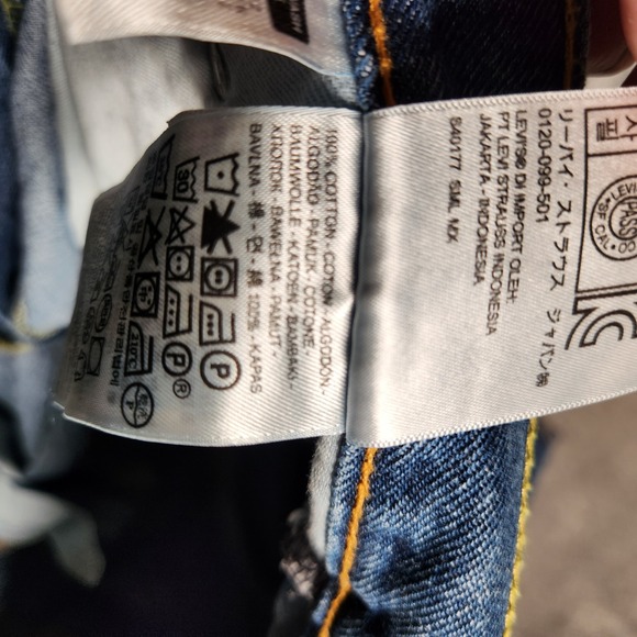 Levi's 550 Jeans Men's 46X30 Straight Relaxed Denim Blue Pre-Owned - Picture 10 of 16